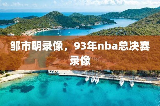 邹市明录像，93年nba总决赛录像-第1张图片-懂球帝