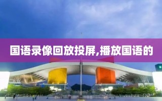 国语录像回放投屏,播放国语的