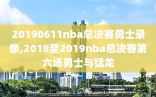 20190611nba总决赛勇士录像,2018至2019nba总决赛第六场勇士与猛龙